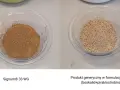 Dwa naczynia z granulatem. Po lewej Signum® 33 WG, po prawej produkt generyczny.