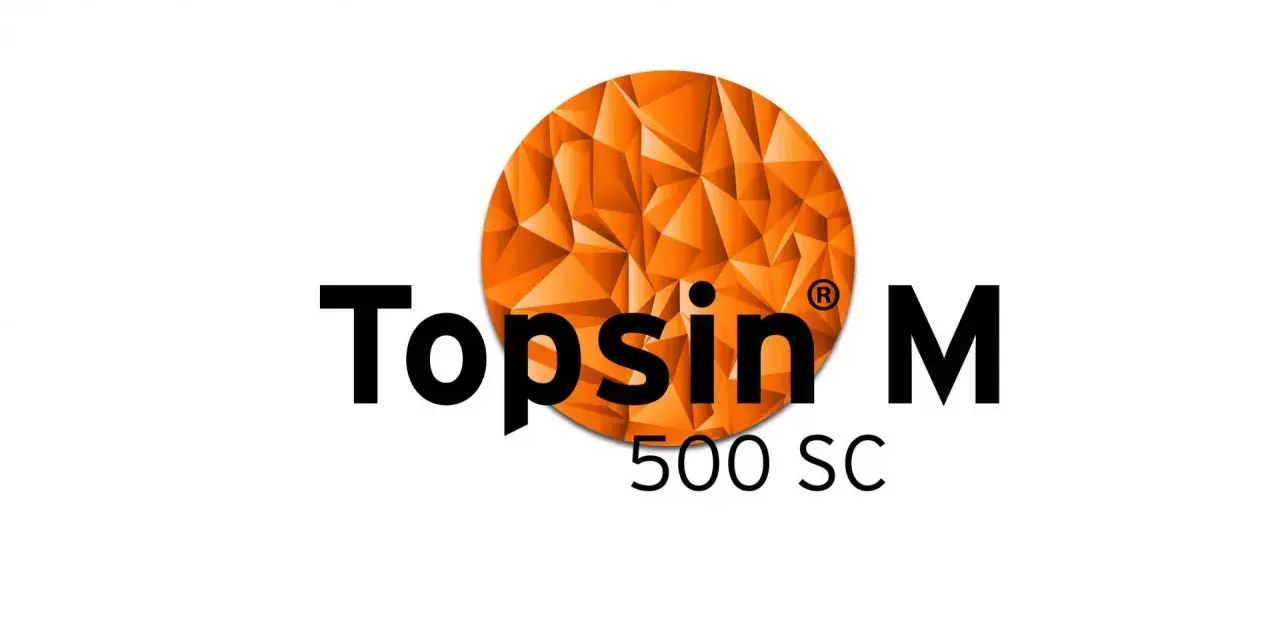 Logo Topsin M 500 SC. Szukasz zamiennika? Ten środek ochrony roślin to skuteczna ochrona.
