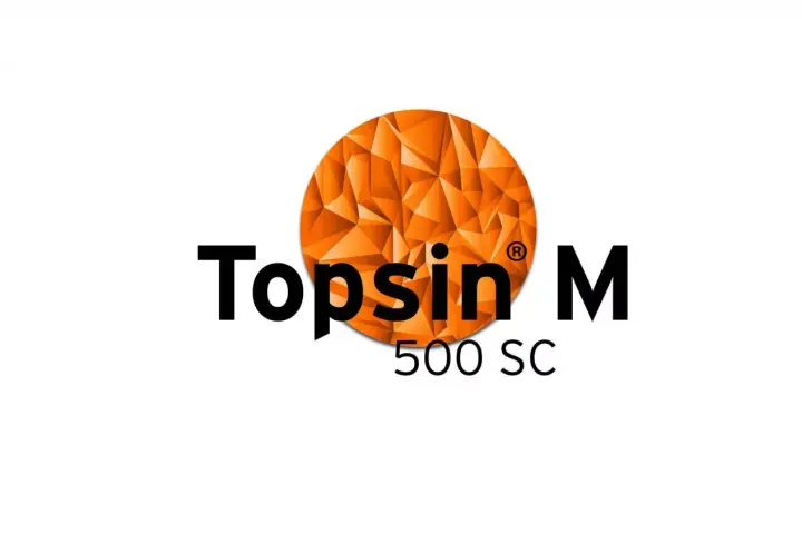 Logo Topsin M 500 SC. Szukasz zamiennika? Ten środek ochrony roślin to skuteczna ochrona.