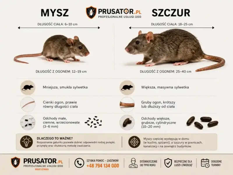 Porównanie myszy i szczura: rozmiary, cechy, odchody. Dowiedz się, jak wytępić szczury, rozpoznając gatunek.